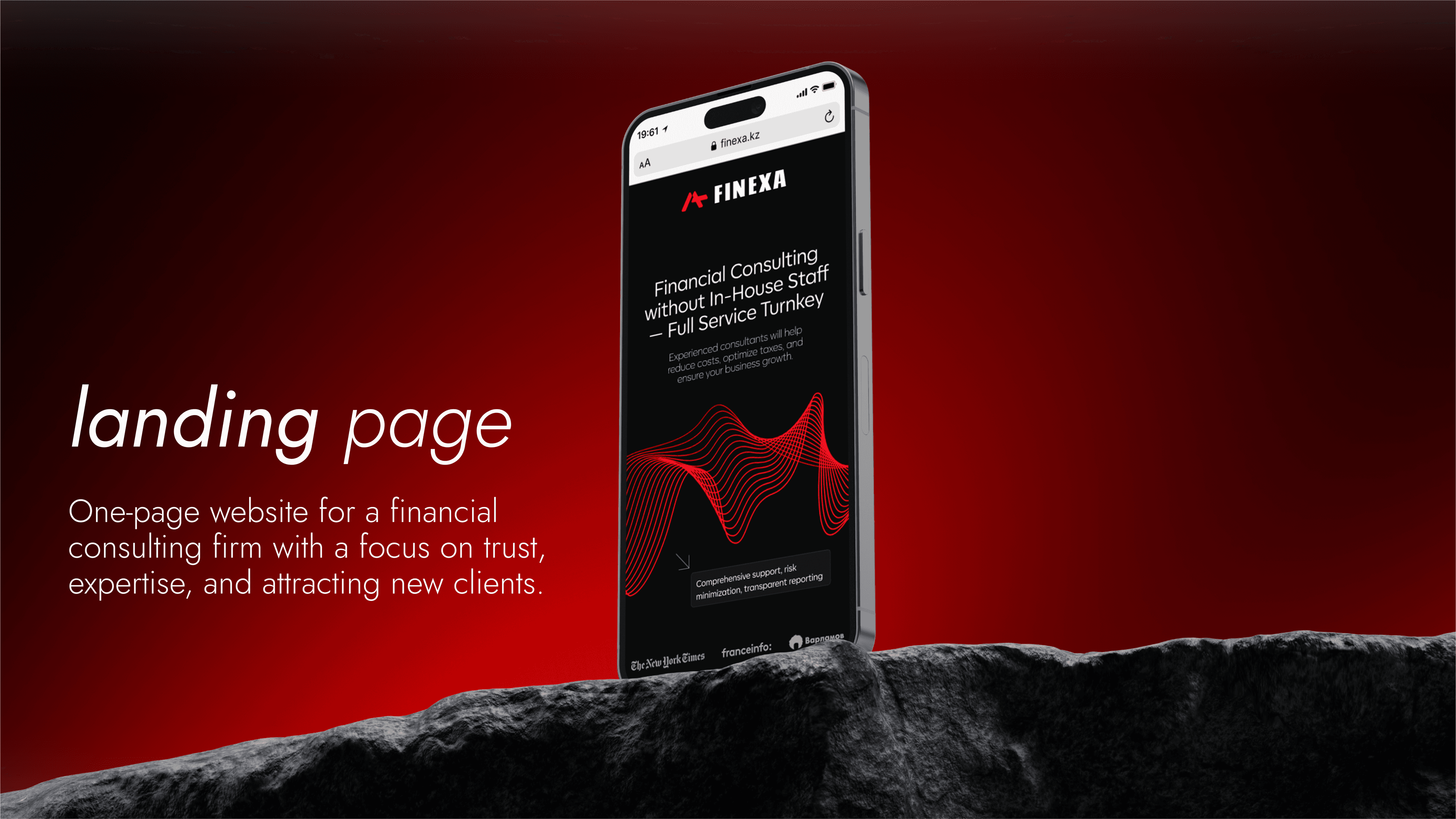 Landing page for a consulting firm