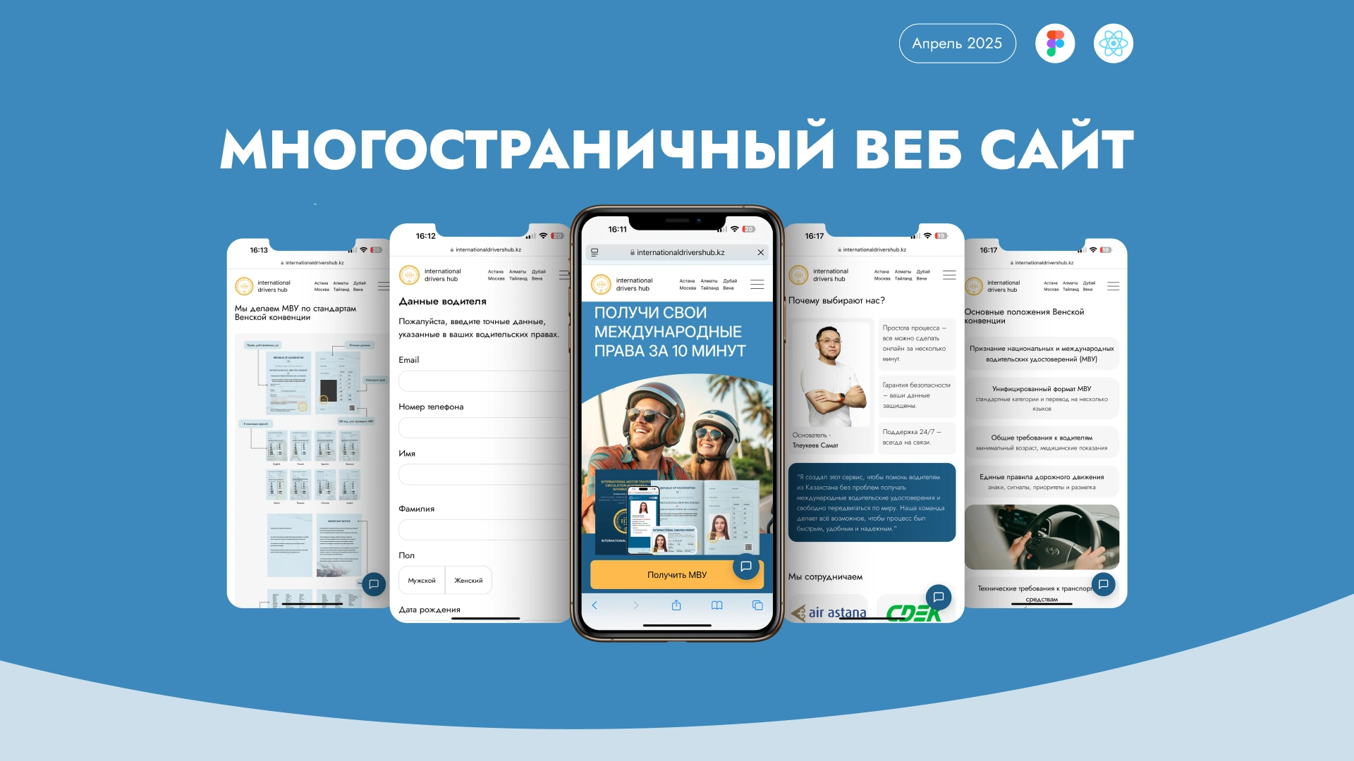 Официальный многосмтраничный сайт по оказанию услуг в сфере Международных Водительских Удостоверений